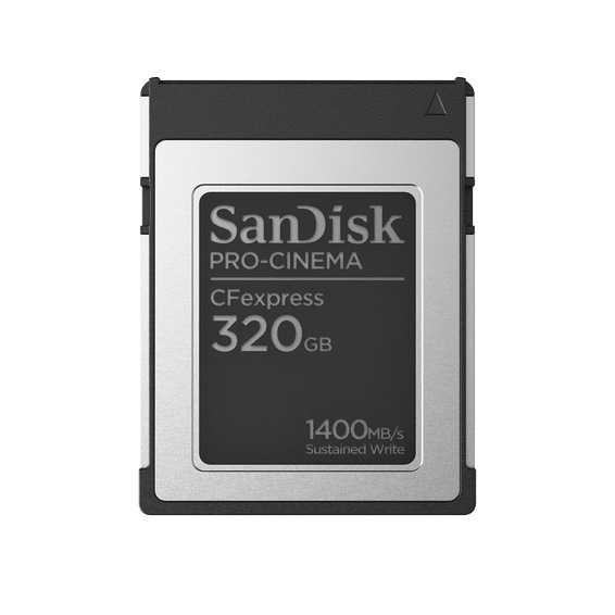 Carte mémoire SanDisk® CFexpress™ PRO-CINEMA Type B - 320 Go