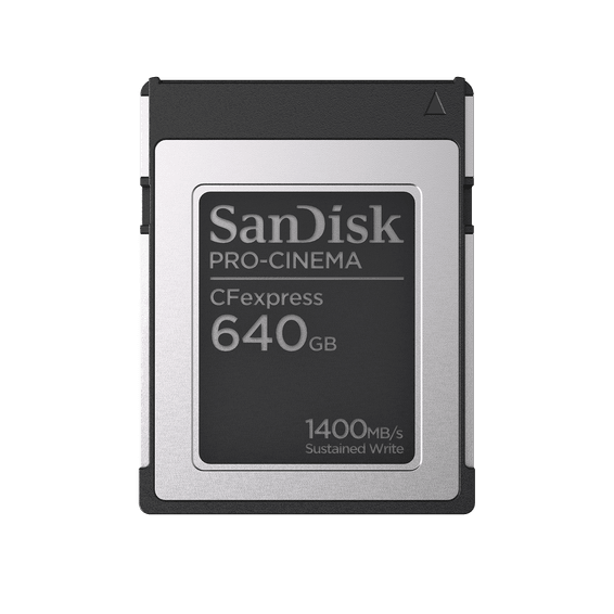 Carte mémoire SanDisk® CFexpress™ PRO-CINEMA Type B - 640 Go