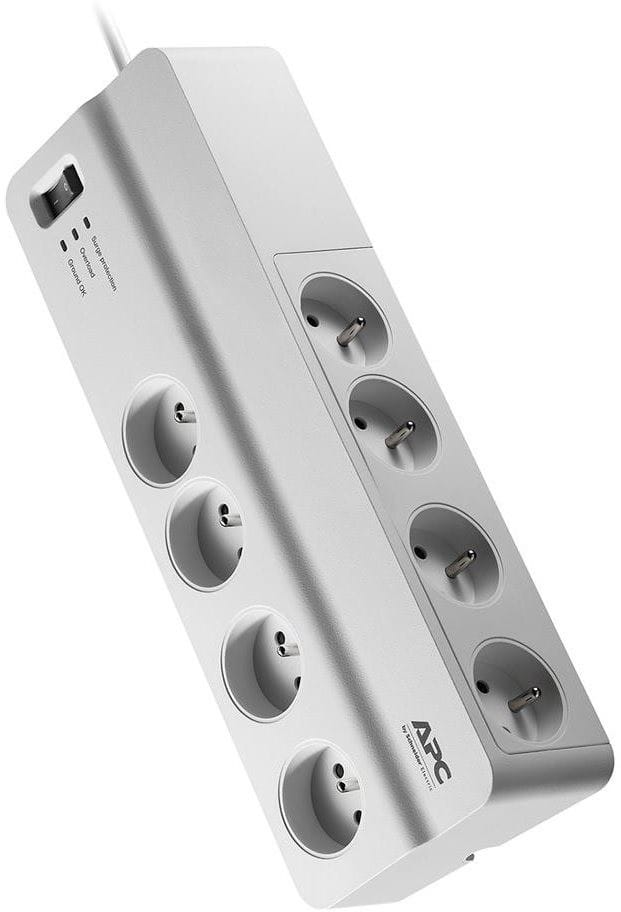 Bloc parafoudre 6 prises 230V APC Essential SurgeArrest avec 2 x RJ11 et 2 x Coaxial