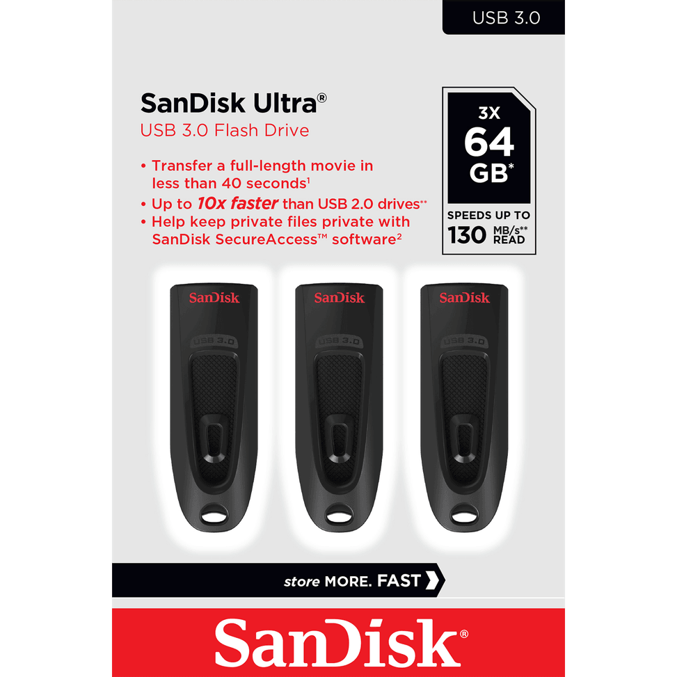 Clef USB 3.0 SanDisk Ultra - 64 Go — image 1