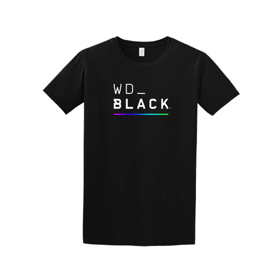 Western Digital T-Shirt WD_BLACK avec barre de couleurs RVB - Size : L