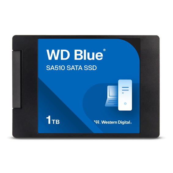 Western Digital Disque SSD SATA WD Blue SA510 au format 2,5"/7 mm (boîtier) - 1 To