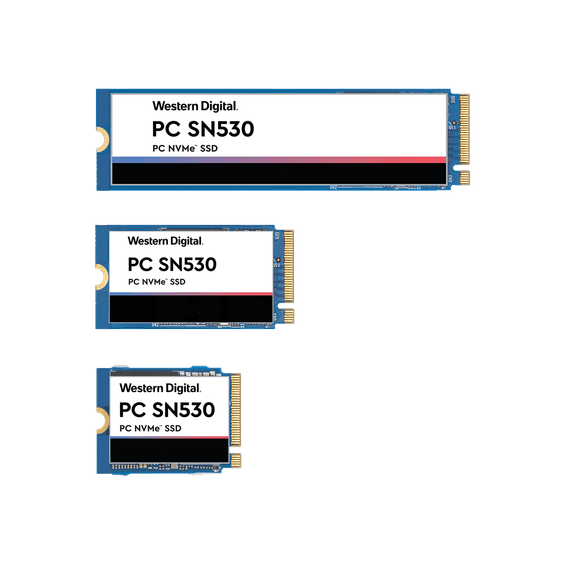Western Digital Disque SSD NVMe PC SN530 - 256 Go - Format : M.2 2242 - Sécurité : None