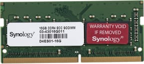 Barrette mémoire Synology SODIMM 16GB SODIMM DDR4 ECC pour Serveur Nas (D4ES01-16G)