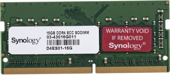 Barrette mémoire Synology SODIMM 16GB SODIMM DDR4 ECC pour Serveur Nas (D4ES01-16G)