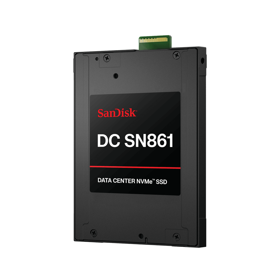 SanDisk DC SN861 NVMe SSD - 3,84 To - Sécurité : TCG Opal - Format : E3.S — image 1
