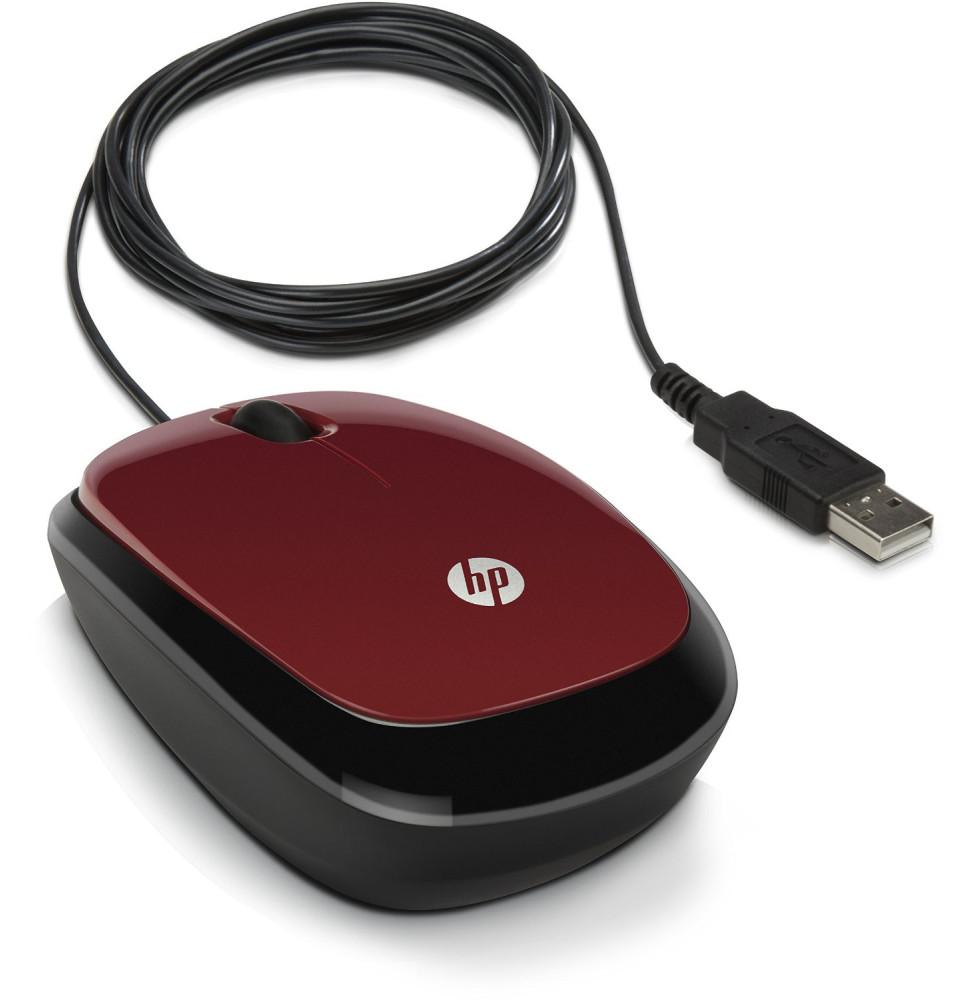 Souris filaire HP X1200 Flyer (rouge) - USB