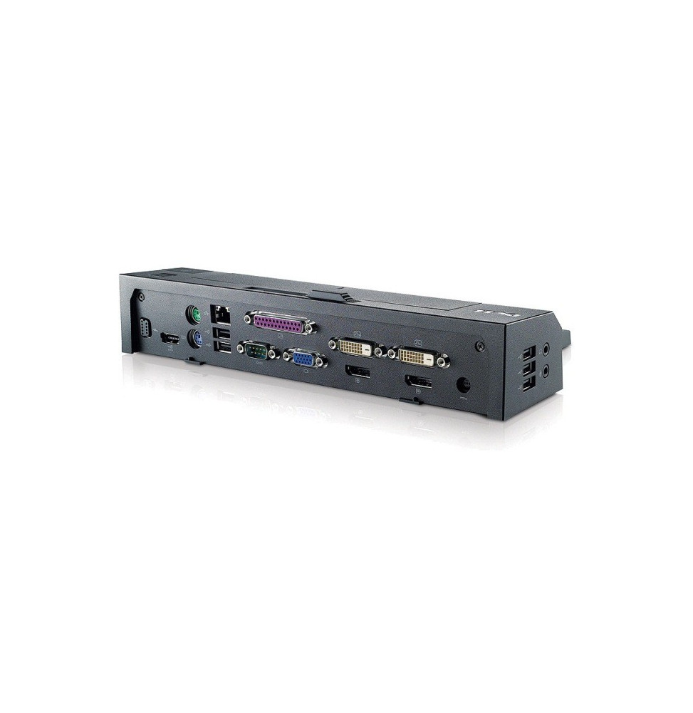 Station d'accueil Dell Réplicateur E-Port II EURO2 Advanced  avec adaptateur AC 130W USB 3.0 - Pas de support