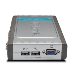 Switch KVM D-Link 4 ports clavier-écran-souris avec câbles intégrés USB (DKVM-4U)
