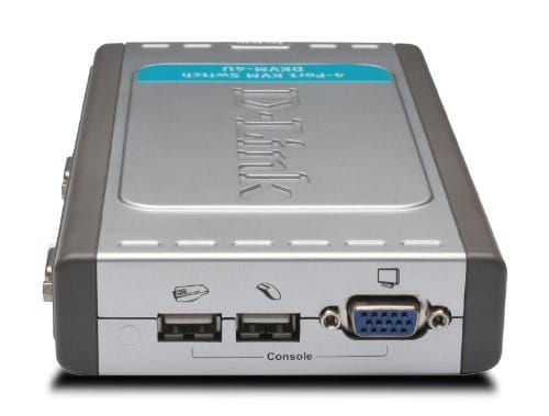 Switch KVM D-Link 4 ports clavier-écran-souris avec câbles intégrés USB (DKVM-4U)
