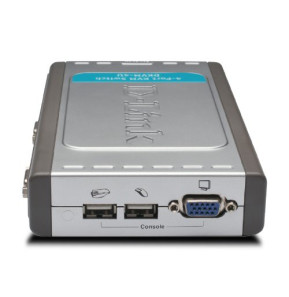 Switch KVM D-Link 4 ports clavier-écran-souris avec câbles intégrés USB (DKVM-4U)