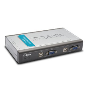 Switch KVM D-Link 4 ports clavier-écran-souris avec câbles intégrés USB (DKVM-4U)