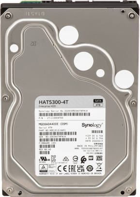 Disque dur interne Synology HAT5300 SATA 3,5" Série Enterprise HDD 4 To pour NAS (HAT5300-4T)