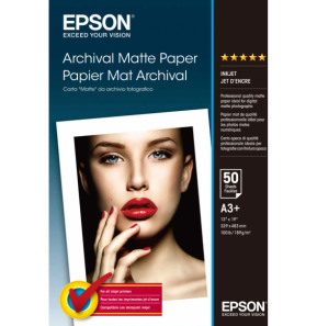 Epson Pap Mat Archival A3+ – Papier mat pour impression photo (C13S041340)