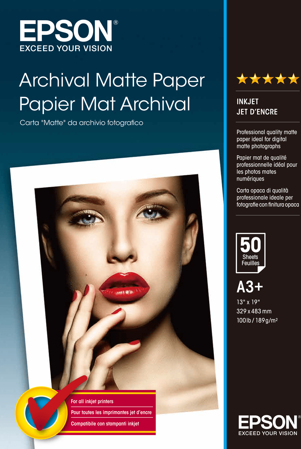 Epson Pap Mat Archival A3+ – Papier mat pour impression photo (C13S041340) — image 2