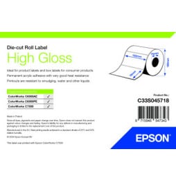 Epson High Gloss Label - Die-cut Roll : 102mm x 76mm, 1570 étiquettes (C33S045718)