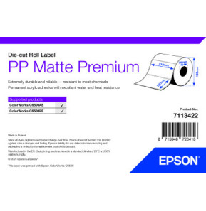 Epson PP Matte Label Premium, Die-cut Roll – Étiquettes en rouleaux mat (7113422)