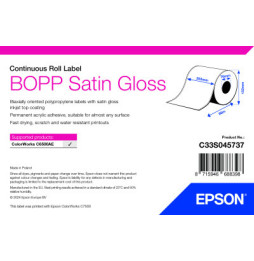Epson BOPP Satin Gloss Label - Étiquette satinée en rouleau continu (C33S045737)