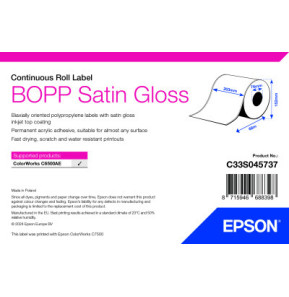 Epson BOPP Satin Gloss Label - Étiquette satinée en rouleau continu (C33S045737)
