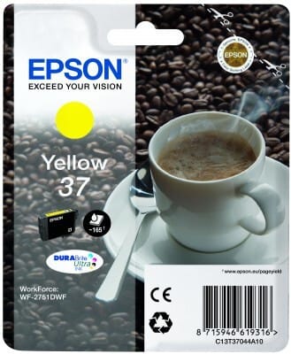 Epson 37 Singlepack Yellow DURABrite Ultra Ink (C13T37044A10)