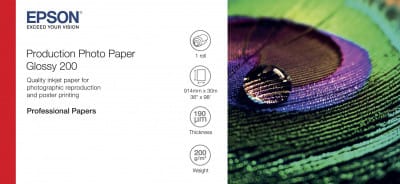 Epson Production Photo Paper Glossy 200 – Papier photo brillant en rouleau (C13S450372)