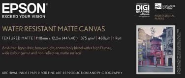 Epson Toile Canvas Matte Water Resist 375g 44" (1,118x12,2m) – Toile imperméable artistique (C13S042016)