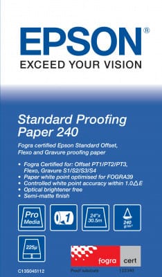 Epson Standard Proofing 240g 24" x 30.5m – Papier d'épreuvage (C13S045112) — image 1