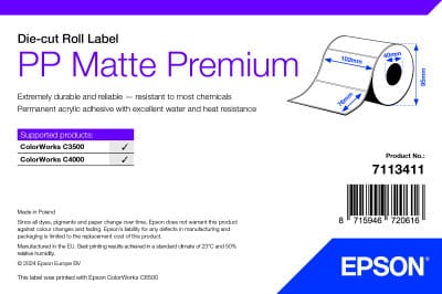 Epson PP Matte Label Premium – Étiquettes en rouleau découpe (7113411) — image 1