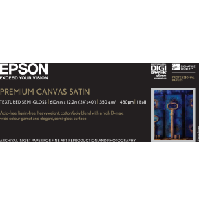 Epson Toile Premium Canvas Satin 350g 24" (0,610x12,2m) – Papier en rouleau artistique (C13S041847)