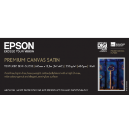 Epson Toile Premium Canvas Satin 350g 24" (0,610x12,2m) – Papier en rouleau artistique (C13S041847)