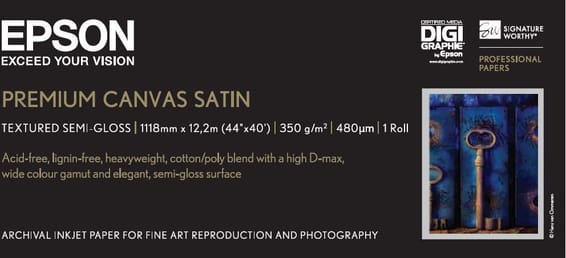 Epson Premium Canvas Satin 350g 44" – Toile artistique haut de gamme (C13S041848)
