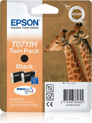 Epson T0711H – Double pack "Girafe" d’encre DURABrite N (C13T07114H20) — image 2