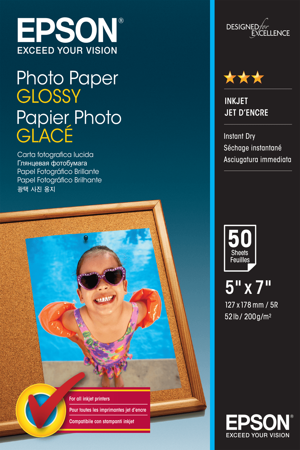 Epson Papier photo brillant 130 x 180 mm – Papier photo glacé 200 g/m² (C13S042545) — image 3