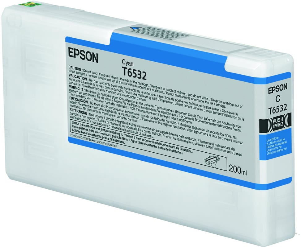 Epson SP 4900 – Encre pigment cyan 200ml (C13T653200) — image 2