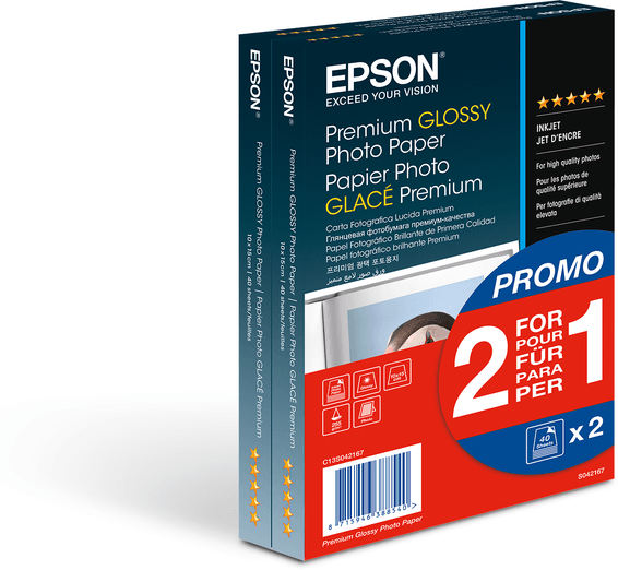 Epson Premium Glossy Photo Paper – Papier photo brillant 255 g/m² (C13S042167)