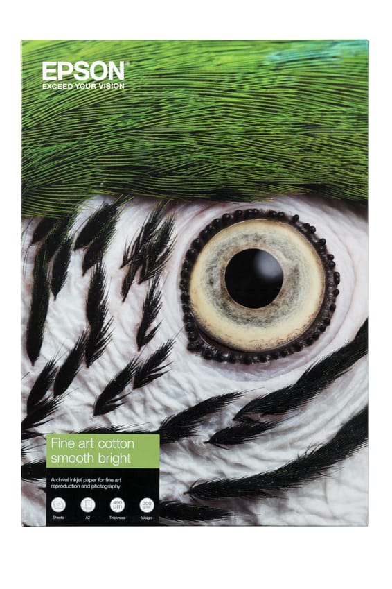 Epson Fine Art Cotton Smooth Bright A2 – Papier d'art en feuilles (C13S450276)