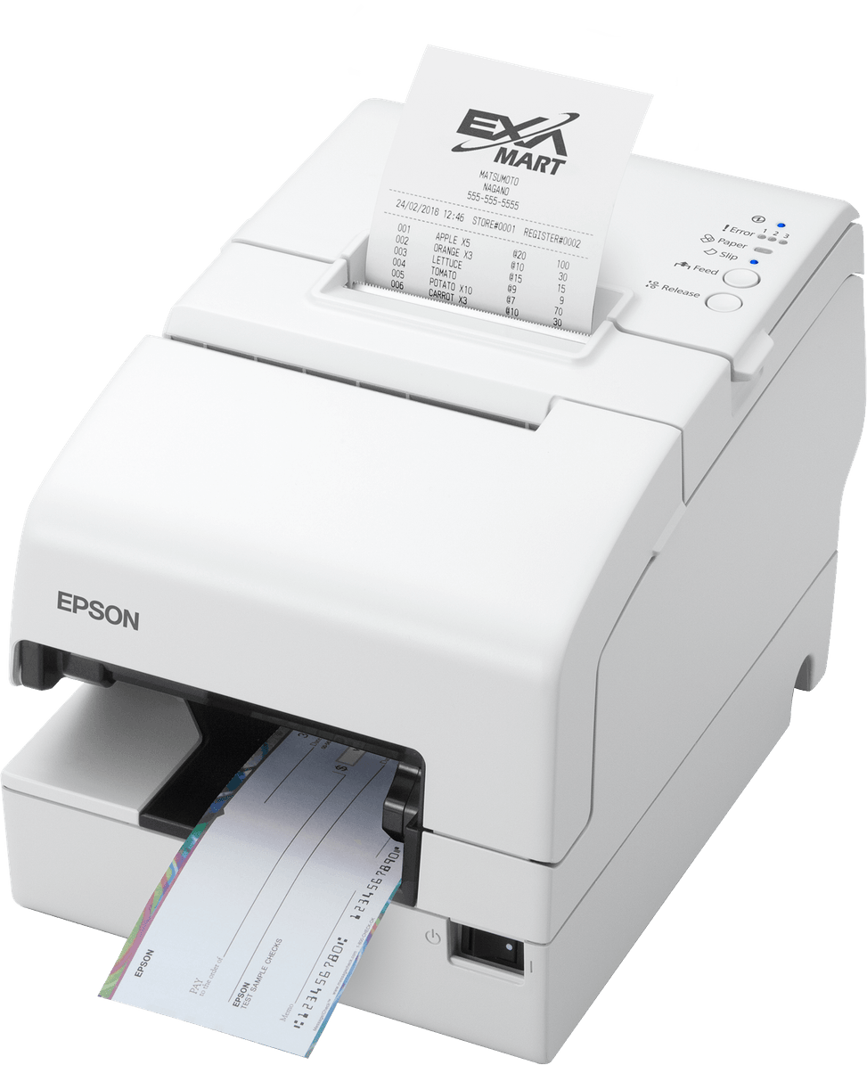 Epson TM-H6000V-213P1 – Imprimante POS multifonction blanche (C31CG62213P1) — image 1