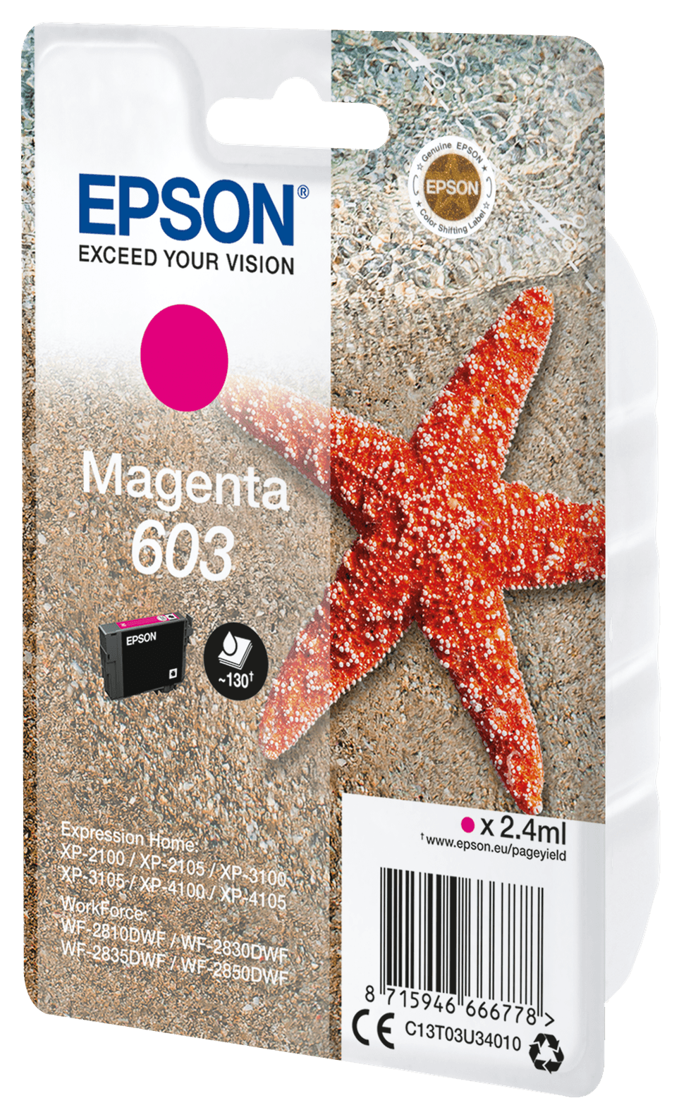 Epson 603 – Encre Magenta standard (C13T03U34010) — image 2