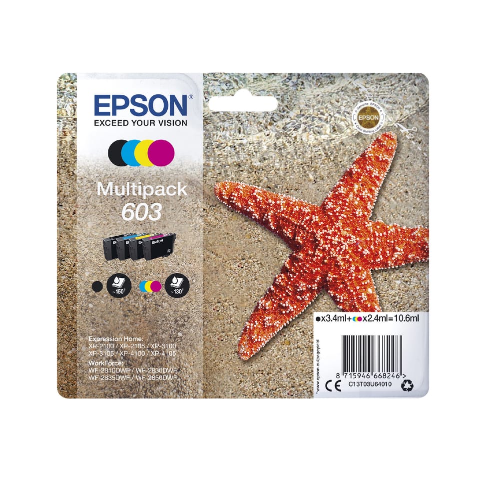 Epson 603 – Multipack d’encres 4 couleurs (C13T03U64020) — image 4