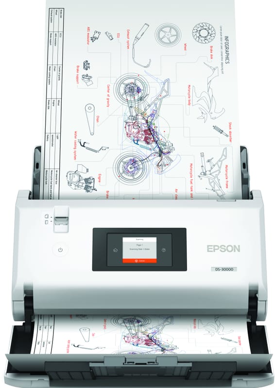 Epson WorkForce DS-30000 – Scanner A3 à défilement compact (B11B256401BA)