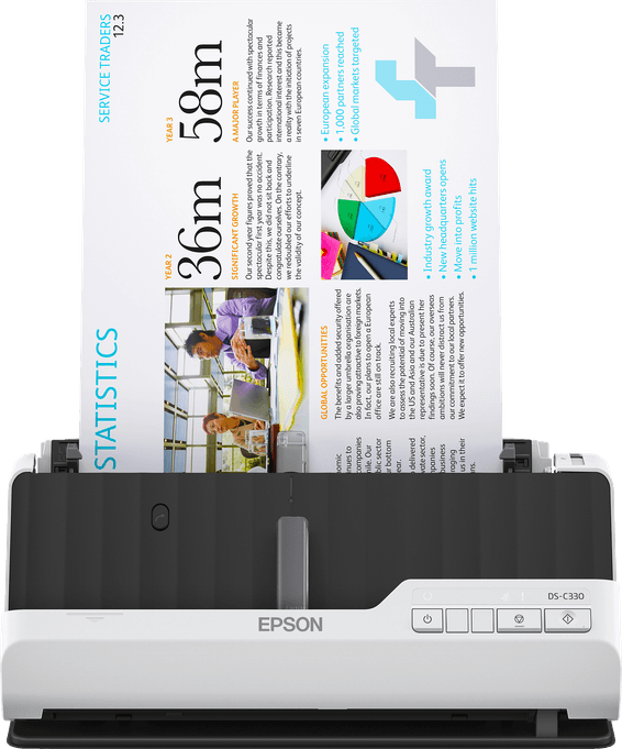 Epson DS-C330 – Scanner A4 compact et polyvalent (B11B272402)