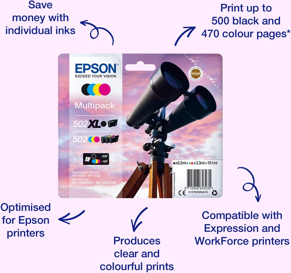 Epson 502 – Encre cyan en cartouche individuelle (C13T02V24010) — image 9