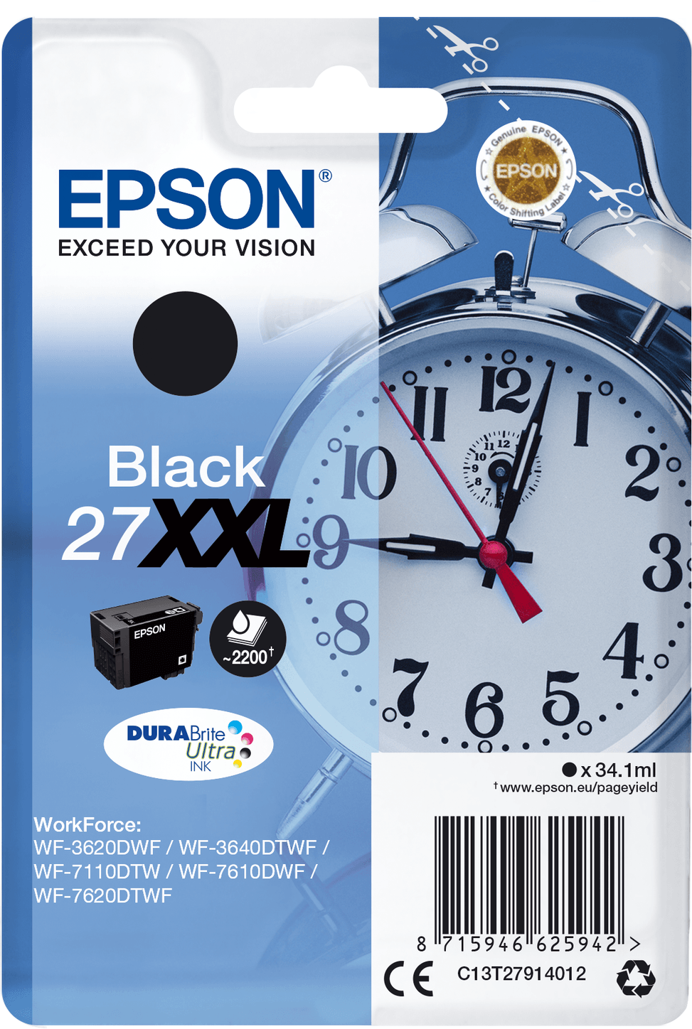 Epson Singlepack Black 27XXL – Encre DURABrite Ultra (C13T27914012) — image 1