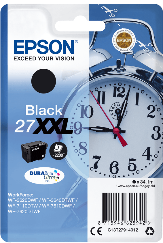 Epson Singlepack Black 27XXL – Encre DURABrite Ultra (C13T27914012)