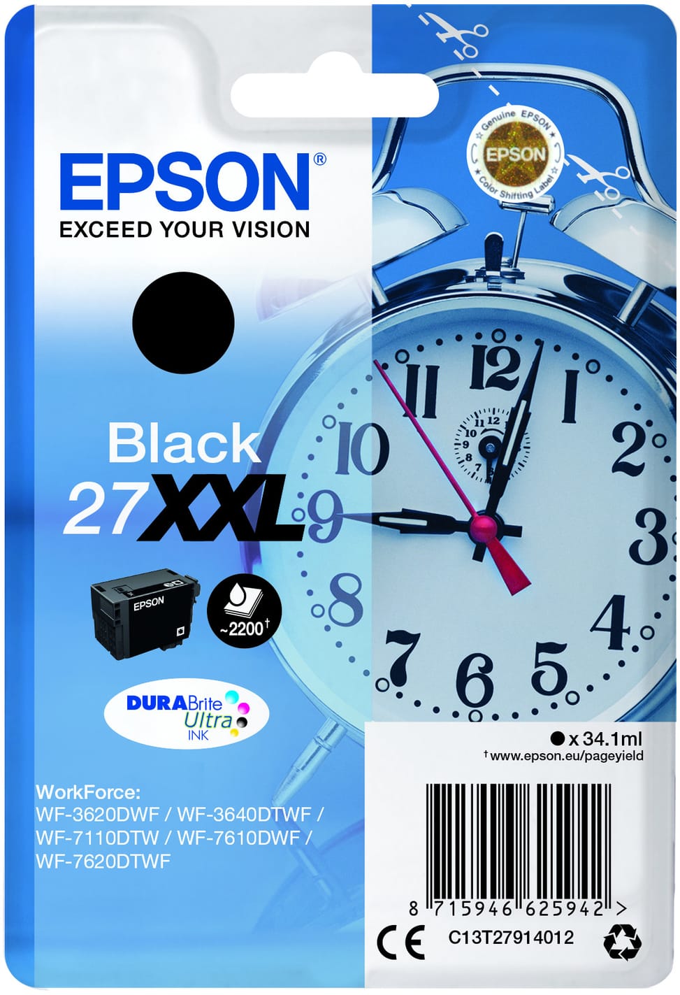 Epson Singlepack Black 27XXL – Encre DURABrite Ultra (C13T27914012) — image 2