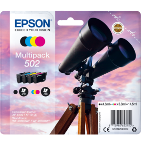 Epson 502 – Multipack d'encres 4 couleurs (C13T02V64020)