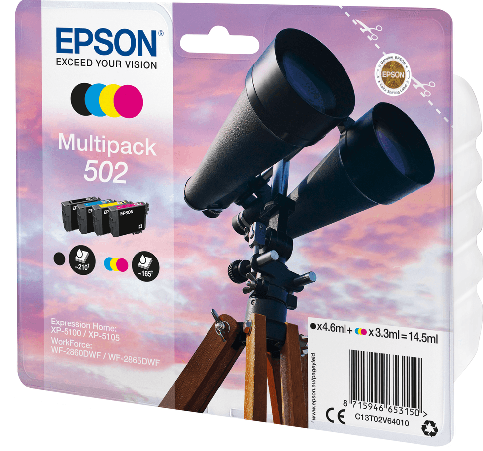 Epson 502 – Multipack d'encres 4 couleurs (C13T02V64020) — image 4