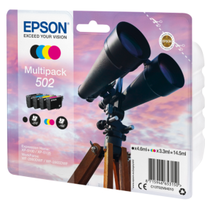 Epson 502 – Multipack d'encres 4 couleurs (C13T02V64020)
