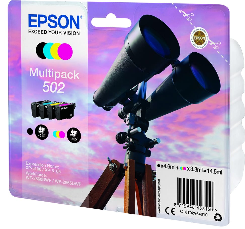 Epson 502 – Multipack d'encres 4 couleurs (C13T02V64020) — image 5