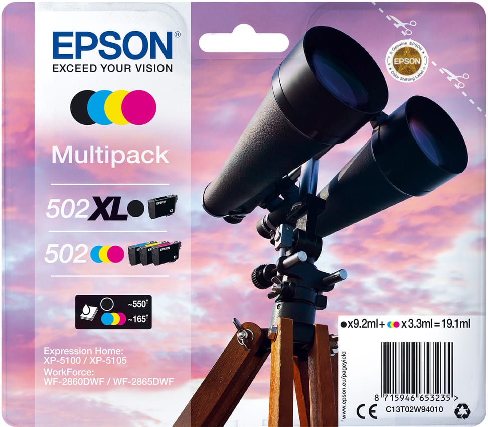 Epson 502 – Multipack d'encres 4 couleurs (C13T02V64020) — image 9